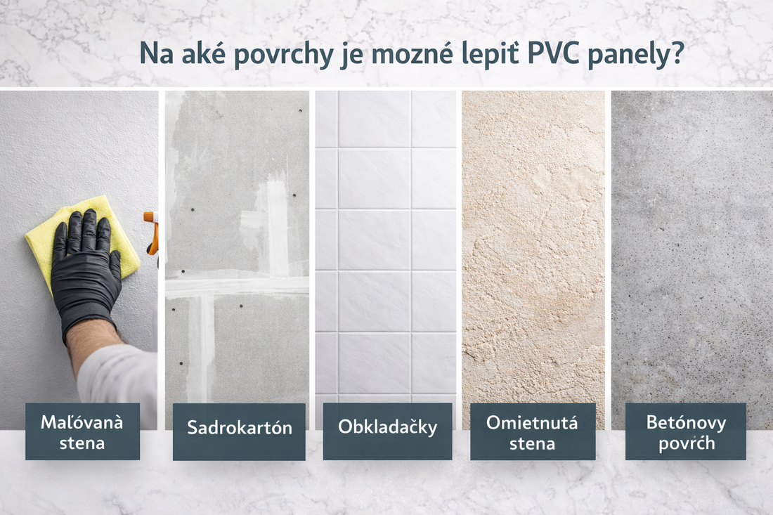 Na aké povrchy je možné lepiť PVC panely?