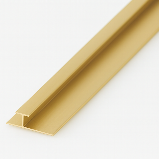 Spojovacia lišta – H profil z hliníka (zlatá / strieborná)